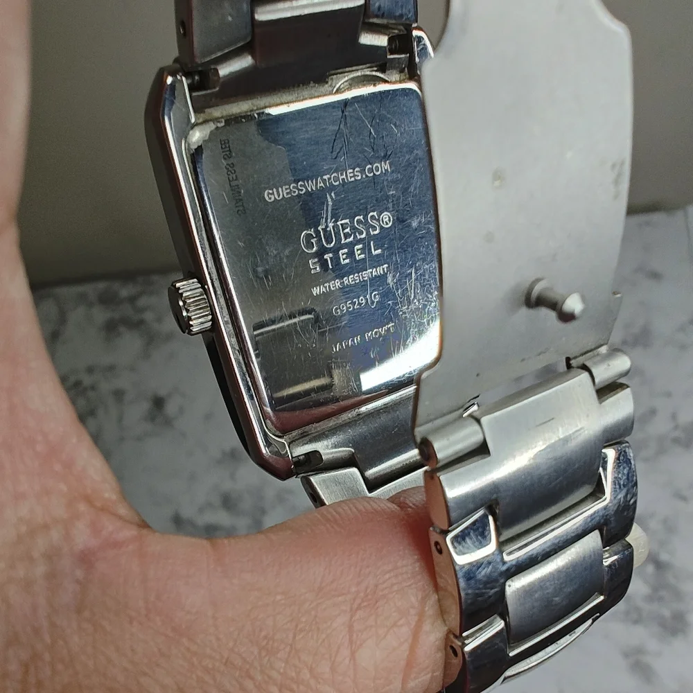 Vintage GUESS Men's 95291G Stainless Steel Chronograph Watch